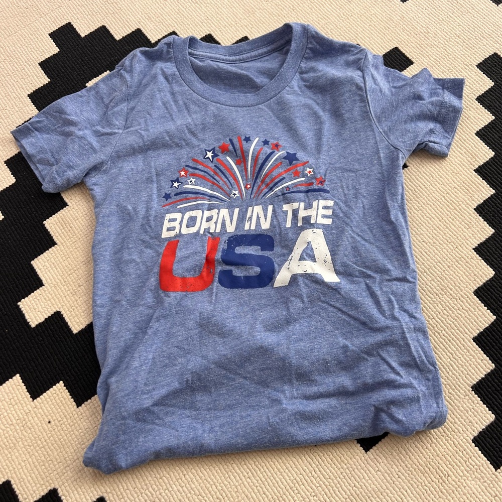Blue 'Born in the USA' Kids T-Shirt